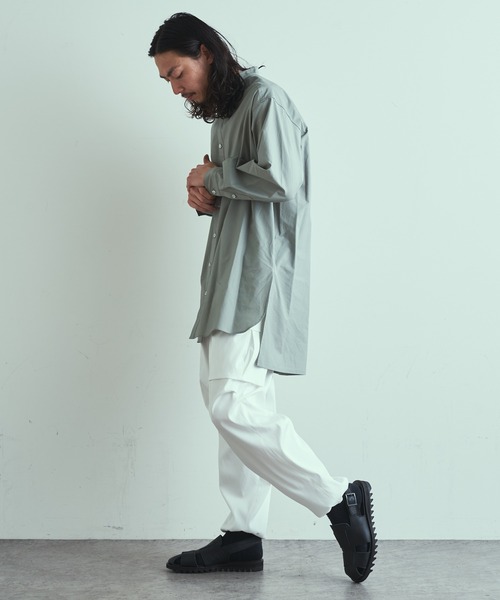 Lui's（ルイス）の「120双スタンドロングスリットシャツ（シャツ/ブラウス・メンズ・グレー/ホワイト/サックスブルー・FREE）」の14枚目の写真