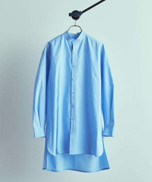 Lui's（ルイス）の「120双スタンドロングスリットシャツ（シャツ/ブラウス・メンズ・グレー/ホワイト/サックスブルー・FREE）」の7枚目の写真