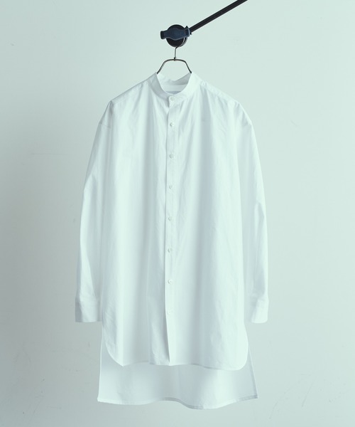 Lui's（ルイス）の「120双スタンドロングスリットシャツ（シャツ/ブラウス・メンズ・グレー/ホワイト/サックスブルー・FREE）」の5枚目の写真