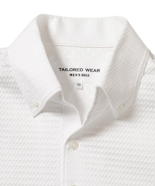 MEN'S BIGI（メンズビギ）の「【COOL MAX(クールマックス)】ボタンダウンポロシャツ/TAILORED WEARライン（ポロシャツ・メンズ・ホワイト/ライトグレー/ネイビー/ブルー・01/02/03）」の12枚目の写真