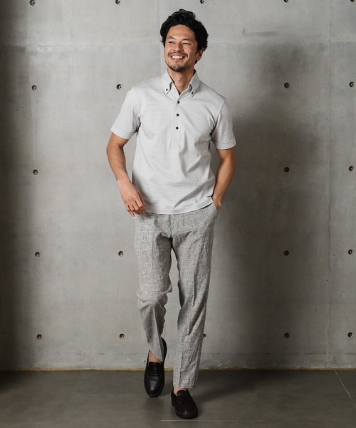 MEN'S BIGI（メンズビギ）の「【COOL MAX(クールマックス)】ボタンダウンポロシャツ/TAILORED WEARライン（ポロシャツ・メンズ・ホワイト/ライトグレー/ネイビー/ブルー・01/02/03）」の22枚目の写真