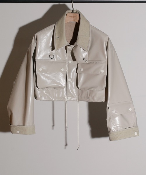 JANESMITH(ジェーンスミス)の「JANESMITH ジェーンスミス / POLYURETHANE COATING HUNTING BLOUSON ポリウレタンコーティングハンティングブルゾン / 21WBL-#806L(ブルゾン・レディース・チャコールグレー/ライトベージュ・36/38)」の21枚目の写真