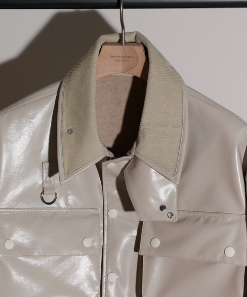 JANESMITH(ジェーンスミス)の「JANESMITH ジェーンスミス / POLYURETHANE COATING HUNTING BLOUSON ポリウレタンコーティングハンティングブルゾン / 21WBL-#806L(ブルゾン・レディース・チャコールグレー/ライトベージュ・36/38)」の6枚目の写真