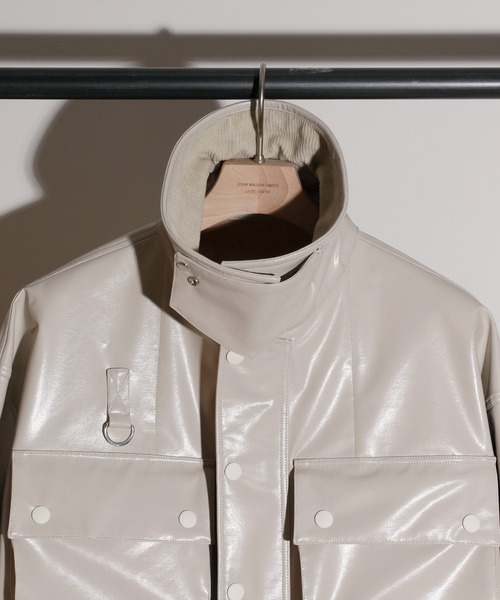 JANESMITH(ジェーンスミス)の「JANESMITH ジェーンスミス / POLYURETHANE COATING HUNTING BLOUSON ポリウレタンコーティングハンティングブルゾン / 21WBL-#806L(ブルゾン・レディース・チャコールグレー/ライトベージュ・36/38)」の16枚目の写真