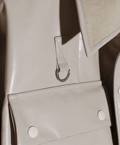 JANESMITH(ジェーンスミス)の「JANESMITH ジェーンスミス / POLYURETHANE COATING HUNTING BLOUSON ポリウレタンコーティングハンティングブルゾン / 21WBL-#806L(ブルゾン・レディース・チャコールグレー/ライトベージュ・36/38)」の9枚目の写真