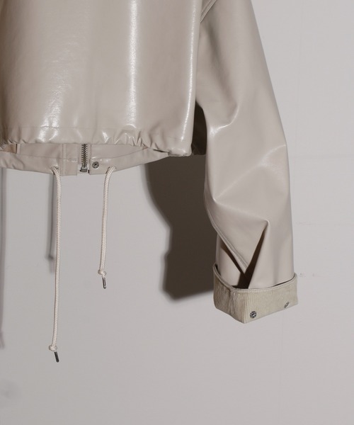 JANESMITH(ジェーンスミス)の「JANESMITH ジェーンスミス / POLYURETHANE COATING HUNTING BLOUSON ポリウレタンコーティングハンティングブルゾン / 21WBL-#806L(ブルゾン・レディース・チャコールグレー/ライトベージュ・36/38)」の5枚目の写真