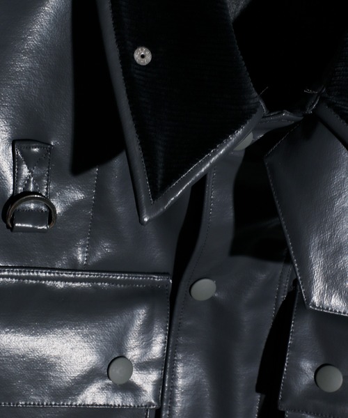 JANESMITH(ジェーンスミス)の「JANESMITH ジェーンスミス / POLYURETHANE COATING HUNTING BLOUSON ポリウレタンコーティングハンティングブルゾン / 21WBL-#806L(ブルゾン・レディース・チャコールグレー/ライトベージュ・36/38)」の7枚目の写真