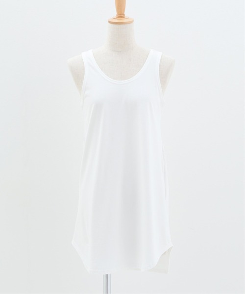 SLOBE IENA（スローブイエナ）の「ベーシックロングタンクトップ【手洗い可能】◆（タンクトップ・レディース・ホワイト・FREE）」の4枚目の写真