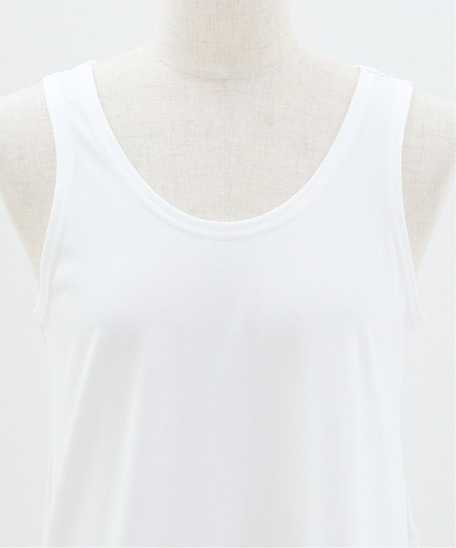 SLOBE IENA（スローブイエナ）の「ベーシックロングタンクトップ【手洗い可能】◆（タンクトップ・レディース・ホワイト・FREE）」の2枚目の写真