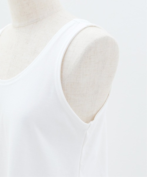 SLOBE IENA（スローブイエナ）の「ベーシックロングタンクトップ【手洗い可能】◆（タンクトップ・レディース・ホワイト・FREE）」の9枚目の写真