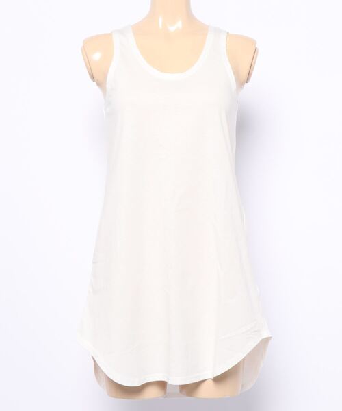 SLOBE IENA（スローブイエナ）の「ベーシックロングタンクトップ【手洗い可能】◆（タンクトップ・レディース・ホワイト・FREE）」の10枚目の写真