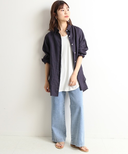 SLOBE IENA（スローブイエナ）の「ベーシックロングタンクトップ【手洗い可能】◆（タンクトップ・レディース・ホワイト・FREE）」の17枚目の写真