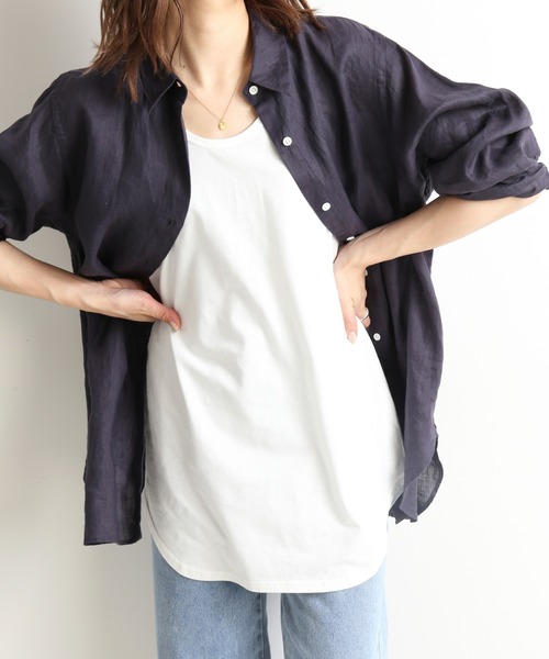 SLOBE IENA（スローブイエナ）の「ベーシックロングタンクトップ【手洗い可能】◆（タンクトップ・レディース・ホワイト・FREE）」の18枚目の写真