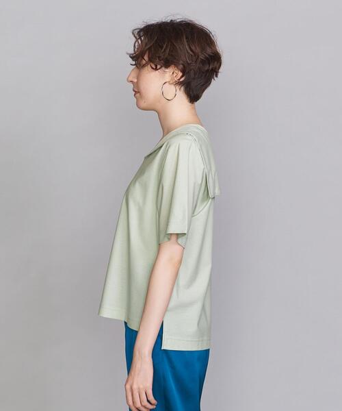 BEAUTY&YOUTH UNITED ARROWS（ビューティーアンドユースユナイテッドアローズ）の「BY ツイル セーラーカラー ショートスリーブカットソー（Tシャツ/カットソー・レディース・ブラック/オフホワイト/ライム・FREE）」の15枚目の写真