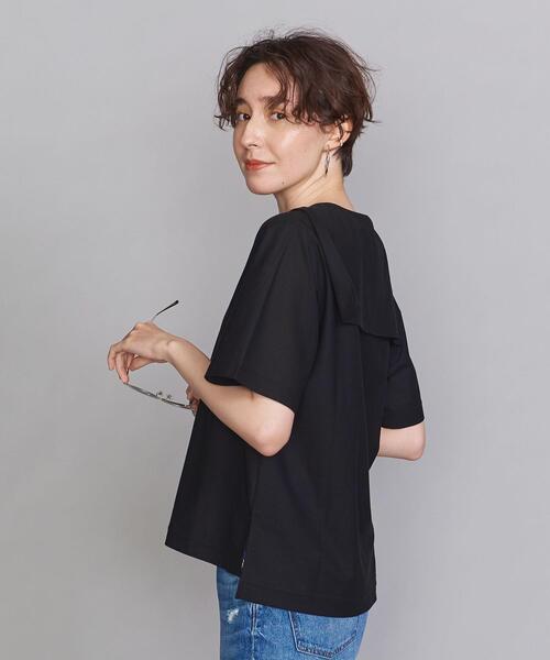 BEAUTY&YOUTH UNITED ARROWS（ビューティーアンドユースユナイテッドアローズ）の「BY ツイル セーラーカラー ショートスリーブカットソー（Tシャツ/カットソー・レディース・ブラック/オフホワイト/ライム・FREE）」の20枚目の写真