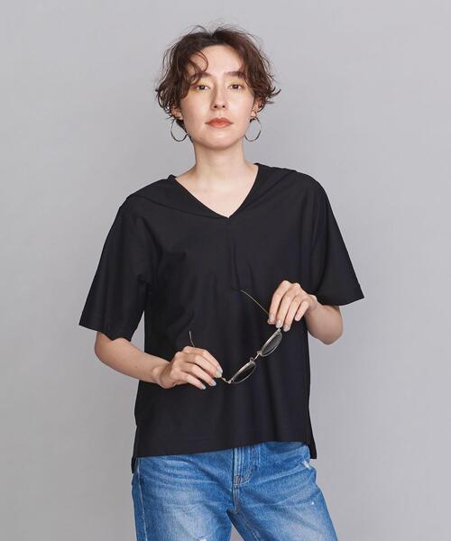 BEAUTY&YOUTH UNITED ARROWS（ビューティーアンドユースユナイテッドアローズ）の「BY ツイル セーラーカラー ショートスリーブカットソー（Tシャツ/カットソー・レディース・ブラック/オフホワイト/ライム・FREE）」の21枚目の写真