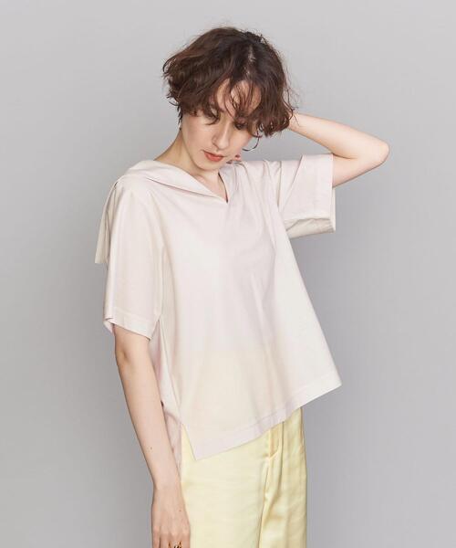 BEAUTY&YOUTH UNITED ARROWS（ビューティーアンドユースユナイテッドアローズ）の「BY ツイル セーラーカラー ショートスリーブカットソー（Tシャツ/カットソー・レディース・ブラック/オフホワイト/ライム・FREE）」の22枚目の写真