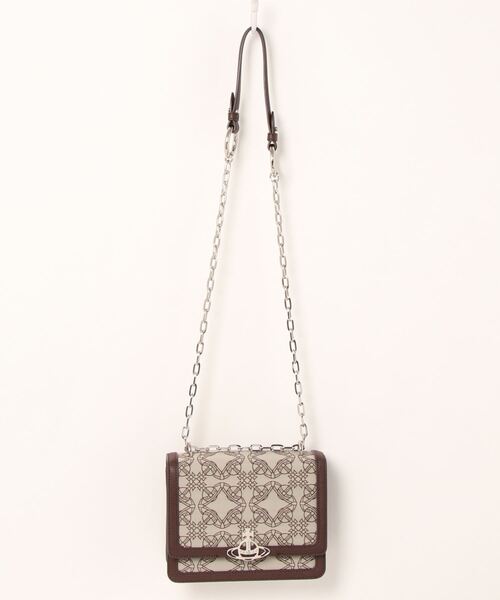 Vivienne Westwood(ヴィヴィアンウエストウッド)の「41020011/11816DEBBIE MEDIUM BAG WITH FLAP(ショルダーバッグ・レディース・ブラウン/ブルー・FREE)」の2枚目の写真