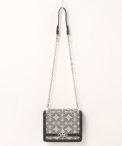 Vivienne Westwood(ヴィヴィアンウエストウッド)の「41020011/11816DEBBIE MEDIUM BAG WITH FLAP(ショルダーバッグ・レディース・ブラウン/ブルー・FREE)」の1枚目の写真