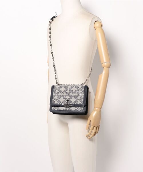 Vivienne Westwood(ヴィヴィアンウエストウッド)の「41020011/11816DEBBIE MEDIUM BAG WITH FLAP(ショルダーバッグ・レディース・ブラウン/ブルー・FREE)」の6枚目の写真