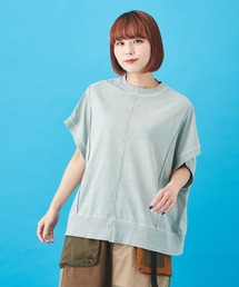 CUBE SUGAR（キューブシュガー）の「WEB限定 天竺 ピグメントバイオ加工 ゆったり ベスト（Tシャツ/カットソー）」