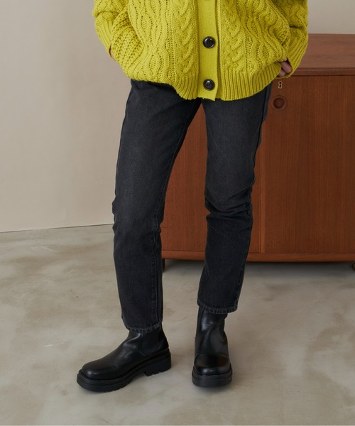 Auntie Rosa Holiday（アンティローザホリデー）の「ハイライズデニムテーパードパンツ / サイズ展開あり（デニムパンツ・レディース・ブラック/ブルー/アイボリー/ダークブルー・SMALL/MEDIUM/LARGE/X-SMALL）」の21枚目の写真