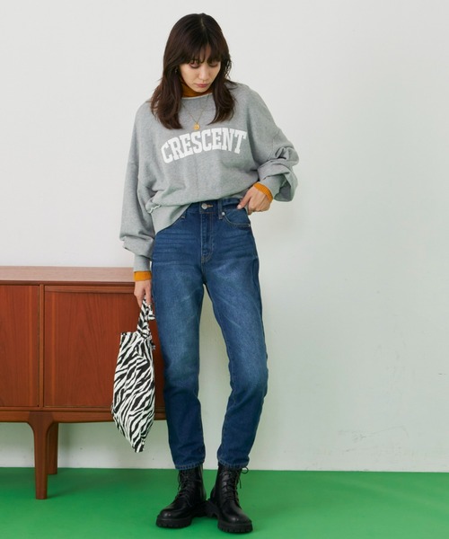 Auntie Rosa Holiday（アンティローザホリデー）の「ハイライズデニムテーパードパンツ / サイズ展開あり（デニムパンツ・レディース・ブラック/ブルー/アイボリー/ダークブルー・SMALL/MEDIUM/LARGE/X-SMALL）」の16枚目の写真