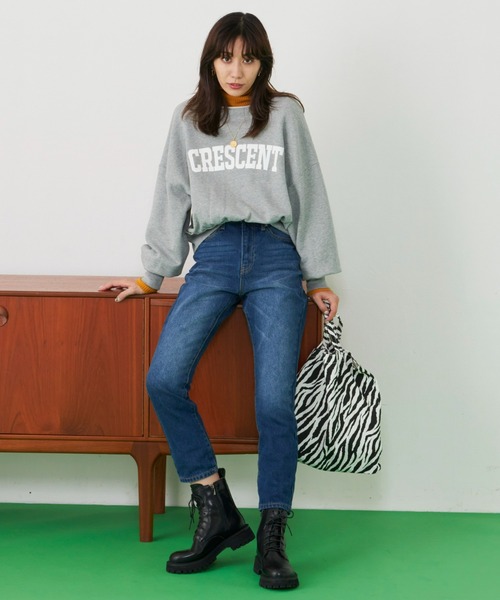 Auntie Rosa Holiday（アンティローザホリデー）の「ハイライズデニムテーパードパンツ / サイズ展開あり（デニムパンツ・レディース・ブラック/ブルー/アイボリー/ダークブルー・SMALL/MEDIUM/LARGE/X-SMALL）」の18枚目の写真