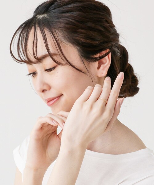 COCOSHNIK（ココシュニック）の「K10スパイラル カットリング（リング・レディース・ホワイト系その他7・14号/10号/12号）」の4枚目の写真
