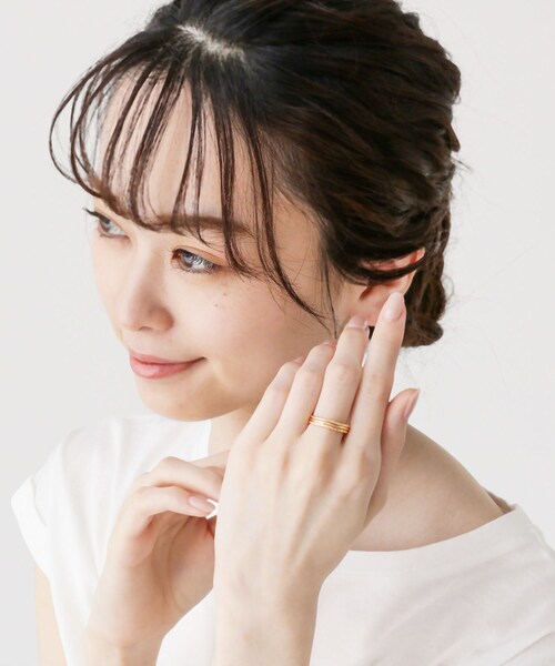 COCOSHNIK（ココシュニック）の「K10スパイラル カットリング（リング・レディース・ホワイト系その他7・14号/10号/12号）」の6枚目の写真