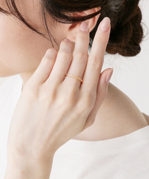 COCOSHNIK（ココシュニック）の「K10スパイラル カットリング（リング・レディース・ホワイト系その他7・14号/10号/12号）」の14枚目の写真