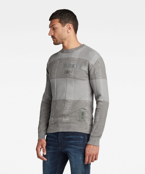 G-STAR（ジースター）の「CHARLY R KNITTED SWEATER（ニット/セーター・メンズ・グレー・SMALL/MEDIUM/LARGE/X-LARGE/X-SMALL）」の4枚目の写真
