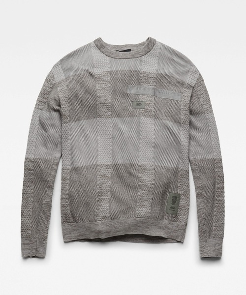 G-STAR（ジースター）の「CHARLY R KNITTED SWEATER（ニット/セーター・メンズ・グレー・SMALL/MEDIUM/LARGE/X-LARGE/X-SMALL）」の2枚目の写真