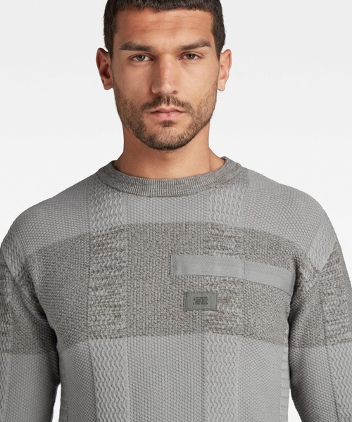 G-STAR（ジースター）の「CHARLY R KNITTED SWEATER（ニット/セーター・メンズ・グレー・SMALL/MEDIUM/LARGE/X-LARGE/X-SMALL）」の5枚目の写真