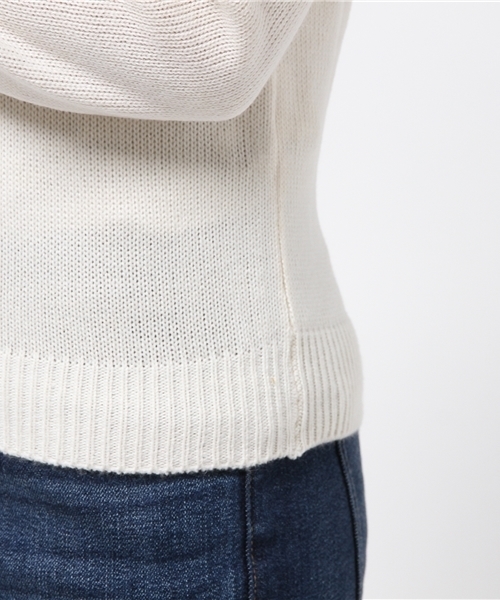 earth music&ecology（アースミュージックアンドエコロジー）の「ステッチ風刺繍プルオーバー（ニット/セーター・レディース・アイボリー/杢グレー/ワインレッド/ブラック・SMALL/MEDIUM）」の11枚目の写真