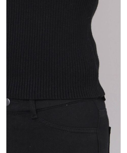 EVRIS（エヴリス）の「ショルダーデザインハーフスリーブニットトップス（ニット/セーター・レディース・ブラック/ホワイト/カーキ・FREE）」の13枚目の写真