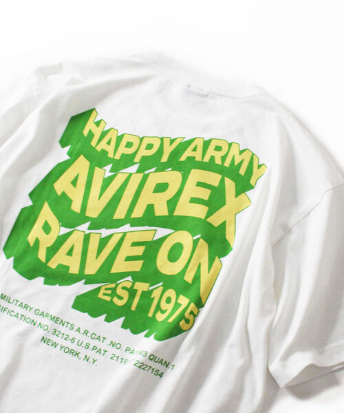 AVIREX（アヴィレックス）の「【WEB限定】ハッピー アーミー Tシャツ / HAPPY ARMY T-SHIRT / アヴィレックス / AVIREX（Tシャツ/カットソー・メンズ・ホワイト・MEDIUM/LARGE/X-LARGE）」の16枚目の写真