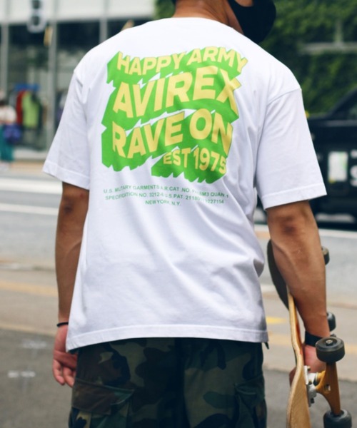 AVIREX（アヴィレックス）の「【WEB限定】ハッピー アーミー Tシャツ / HAPPY ARMY T-SHIRT / アヴィレックス / AVIREX（Tシャツ/カットソー・メンズ・ホワイト・MEDIUM/LARGE/X-LARGE）」の10枚目の写真