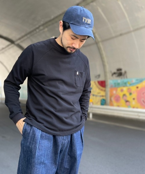 Munsingwear Grand-Slam(マンシングウェア グランドスラム)の「【Grand-Slam】アメリカ製 ラグランスリーブモックシャツ メンズ レディース ユニセックス ウェア 父の日 シャツ ポロシャツ スポーツウェア(Tシャツ/カットソー・メンズ・ホワイト/ネイビー/カーキ/ブラック/グレー・S/M/L/XL)」の2枚目の写真