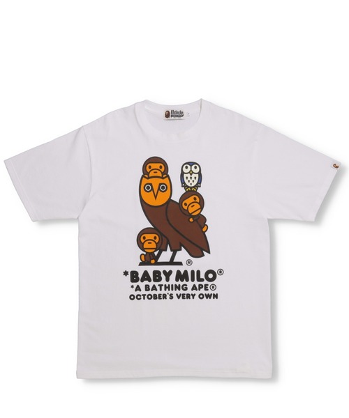 OVO "OCTOBER VERY OWN"(オービーオー オクトーバーベリーオウン)の「BAPE X OVO BABY MILO TEE M(Tシャツ/カットソー・メンズ・ブラック/ホワイト・LARGE/MEDIUM/SMALL)」の2枚目の写真