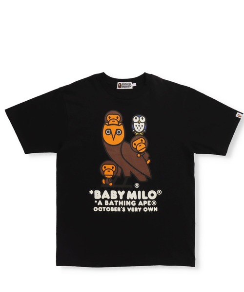 OVO "OCTOBER VERY OWN"(オービーオー オクトーバーベリーオウン)の「BAPE X OVO BABY MILO TEE M(Tシャツ/カットソー・メンズ・ブラック/ホワイト・LARGE/MEDIUM/SMALL)」の1枚目の写真
