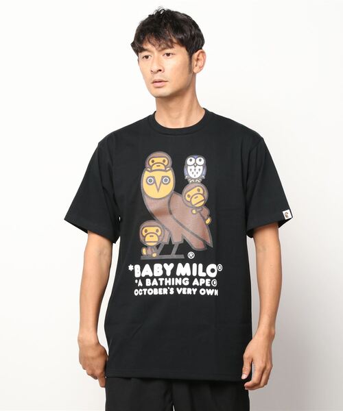 OVO "OCTOBER VERY OWN"(オービーオー オクトーバーベリーオウン)の「BAPE X OVO BABY MILO TEE M(Tシャツ/カットソー・メンズ・ブラック/ホワイト・LARGE/MEDIUM/SMALL)」の7枚目の写真