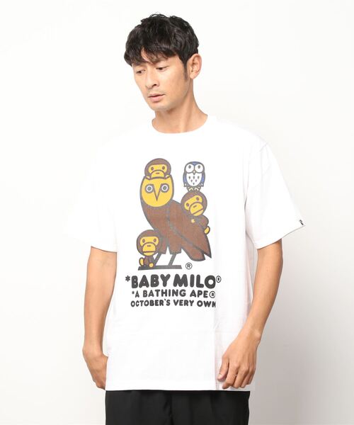 OVO "OCTOBER VERY OWN"(オービーオー オクトーバーベリーオウン)の「BAPE X OVO BABY MILO TEE M(Tシャツ/カットソー・メンズ・ブラック/ホワイト・LARGE/MEDIUM/SMALL)」の4枚目の写真