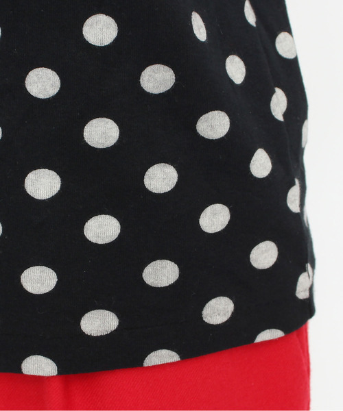CHILD WOMAN（チャイルドウーマン）の「フライスドットプリントクルーネック長袖プルオーバー（Tシャツ/カットソー・レディース・ブラック/アイボリー・FREE）」の14枚目の写真