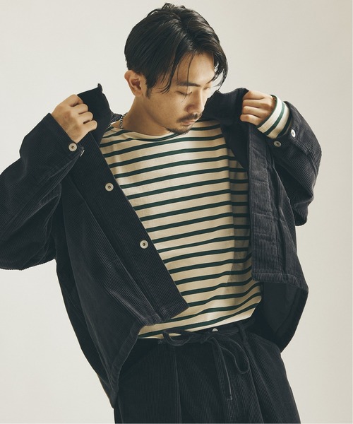 JOURNAL STANDARD（ジャーナルスタンダード）の「コーデュロイ トラッカージャケット（ブルゾン・メンズ・グリーン/ブラック系その他/ネイビー/ベージュ・MEDIUM/LARGE/SMALL）」の20枚目の写真
