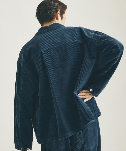 JOURNAL STANDARD（ジャーナルスタンダード）の「コーデュロイ トラッカージャケット（ブルゾン・メンズ・グリーン/ブラック系その他/ネイビー/ベージュ・MEDIUM/LARGE/SMALL）」の7枚目の写真