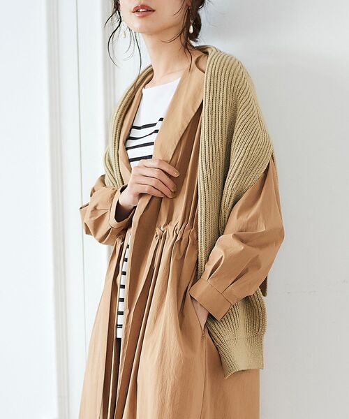 le.coeur blanc（ルクールブラン）の「アゼショルダーマフラー（マフラー・レディース・ベージュ/ブラウン・FREE）」の5枚目の写真