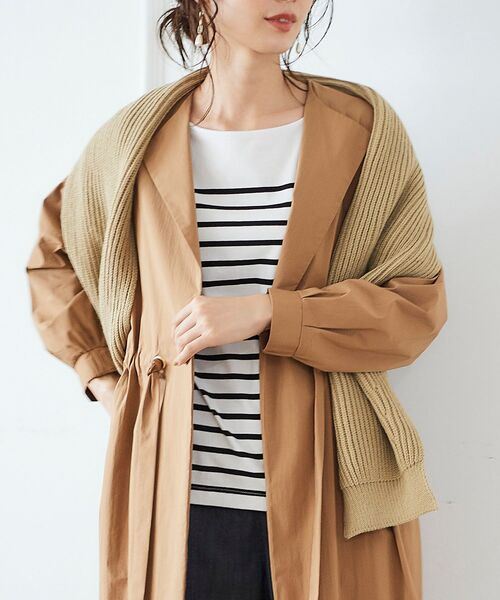 le.coeur blanc（ルクールブラン）の「アゼショルダーマフラー（マフラー・レディース・ベージュ/ブラウン・FREE）」の15枚目の写真