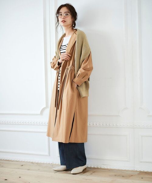 le.coeur blanc（ルクールブラン）の「アゼショルダーマフラー（マフラー・レディース・ベージュ/ブラウン・FREE）」の9枚目の写真