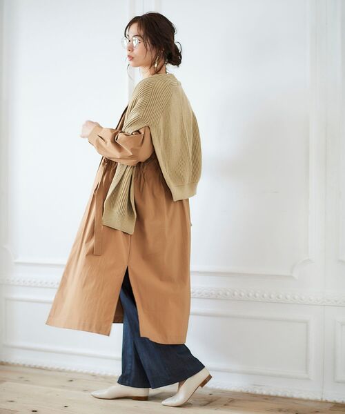 le.coeur blanc（ルクールブラン）の「アゼショルダーマフラー（マフラー・レディース・ベージュ/ブラウン・FREE）」の6枚目の写真